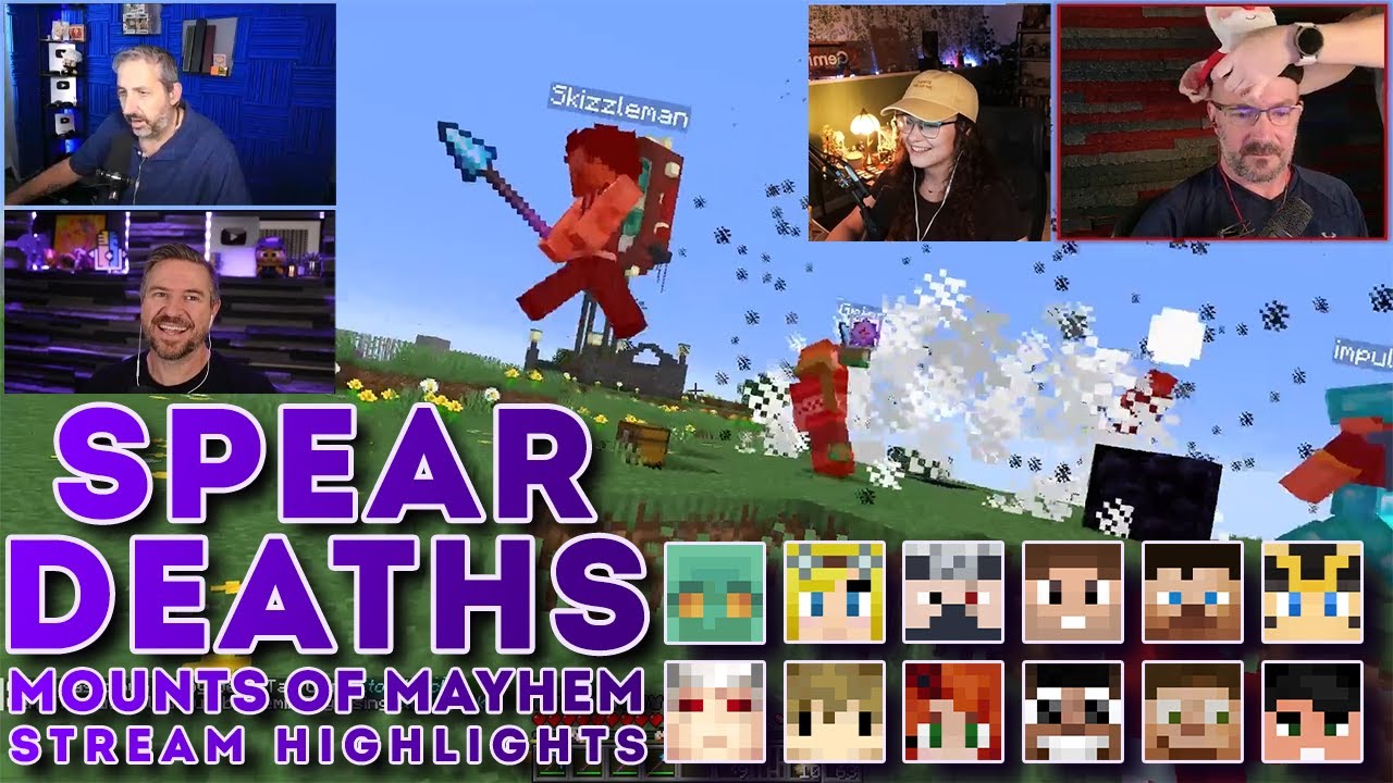 Spear Deaths | Mounts of Mayhem - Update Day | Stream Clips | Hermitcraft Season 11