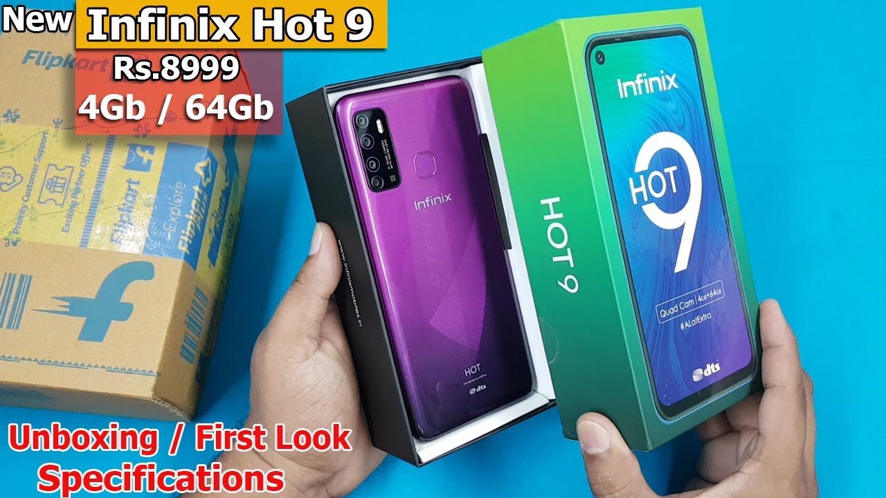 New Infinix HOT 9 Unboxing / First Look | Infinix Hot 9 Specifications | Rs.8999 4Gb 64Gb