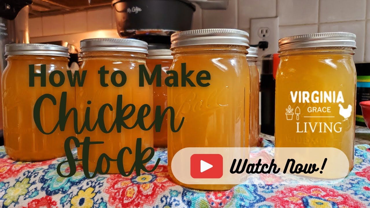 How to Make Chicken Stock from Scratch! Roasting Pan Method | Pressure Canning Chicken Stock