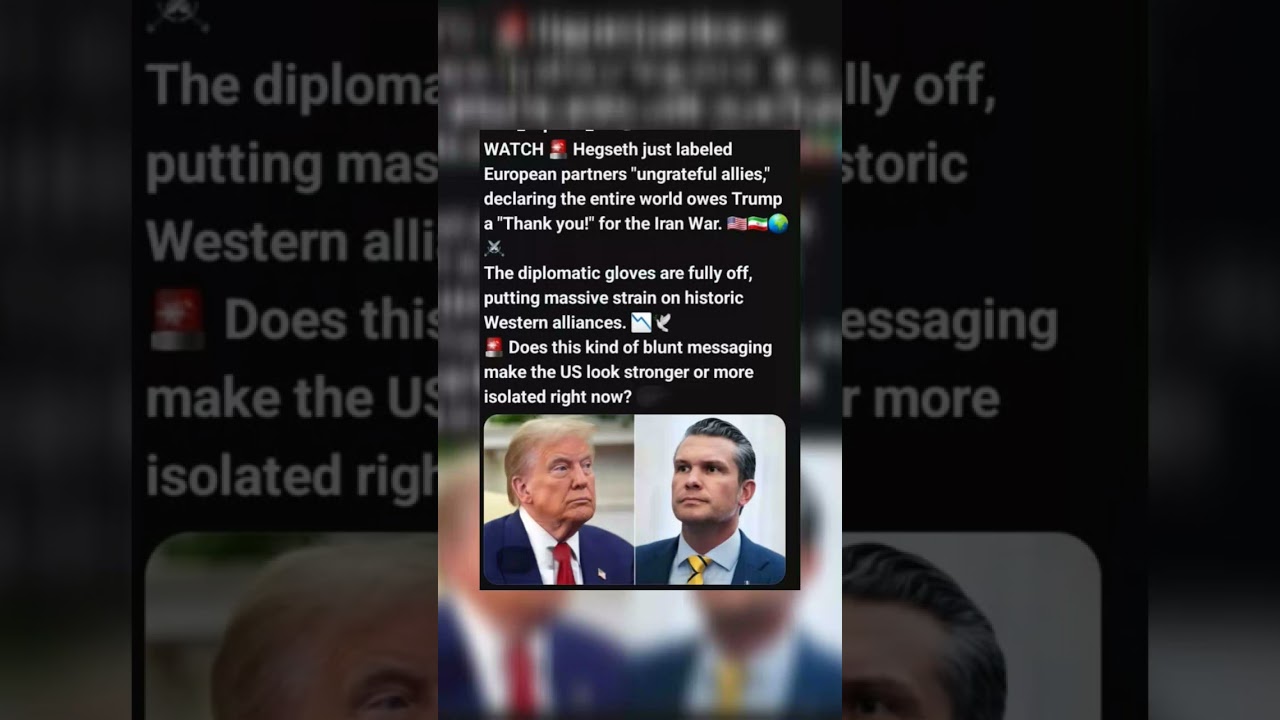 Hegseth just labelled European partners 