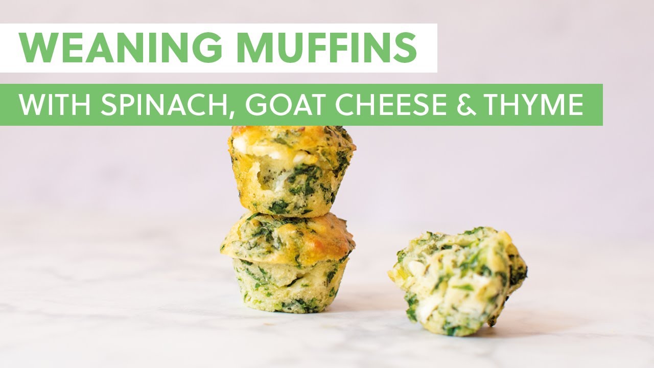 Spinach, Goat Cheese and Thyme Muffins - Baby Led Feeding
