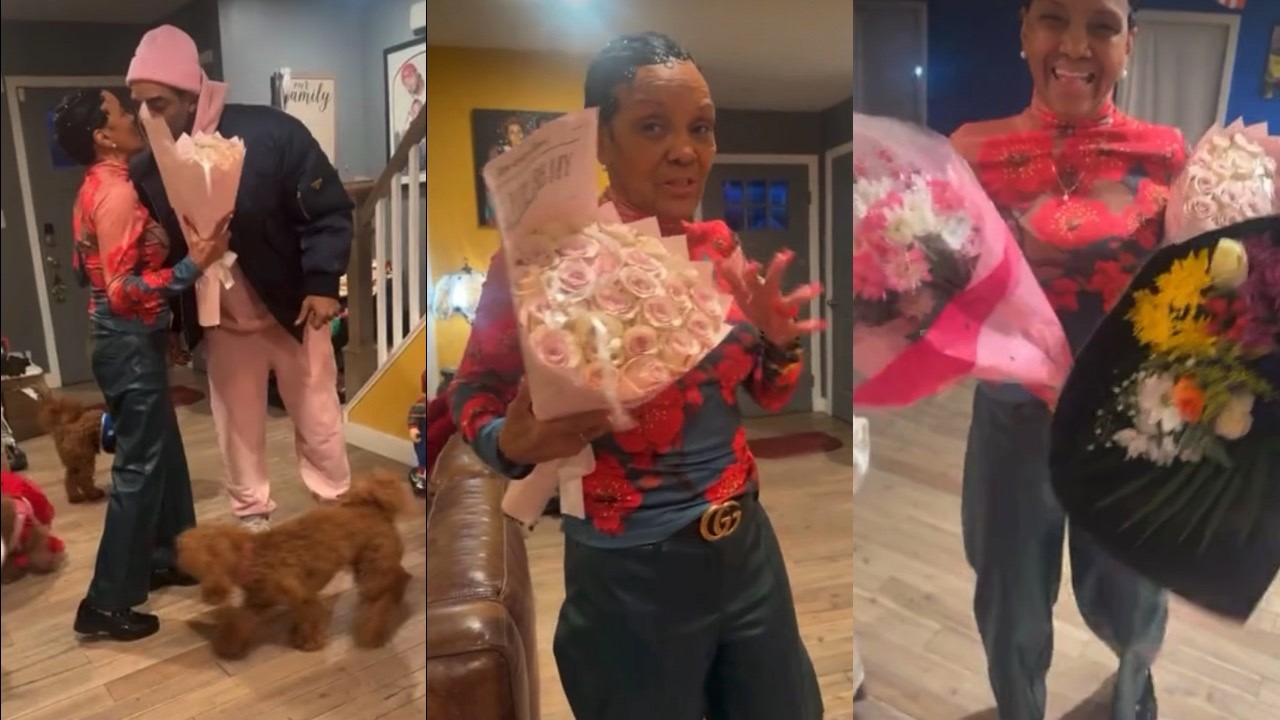Jim Jones Surprise His Mother With Flowers On Valentines Day💗💪🏾