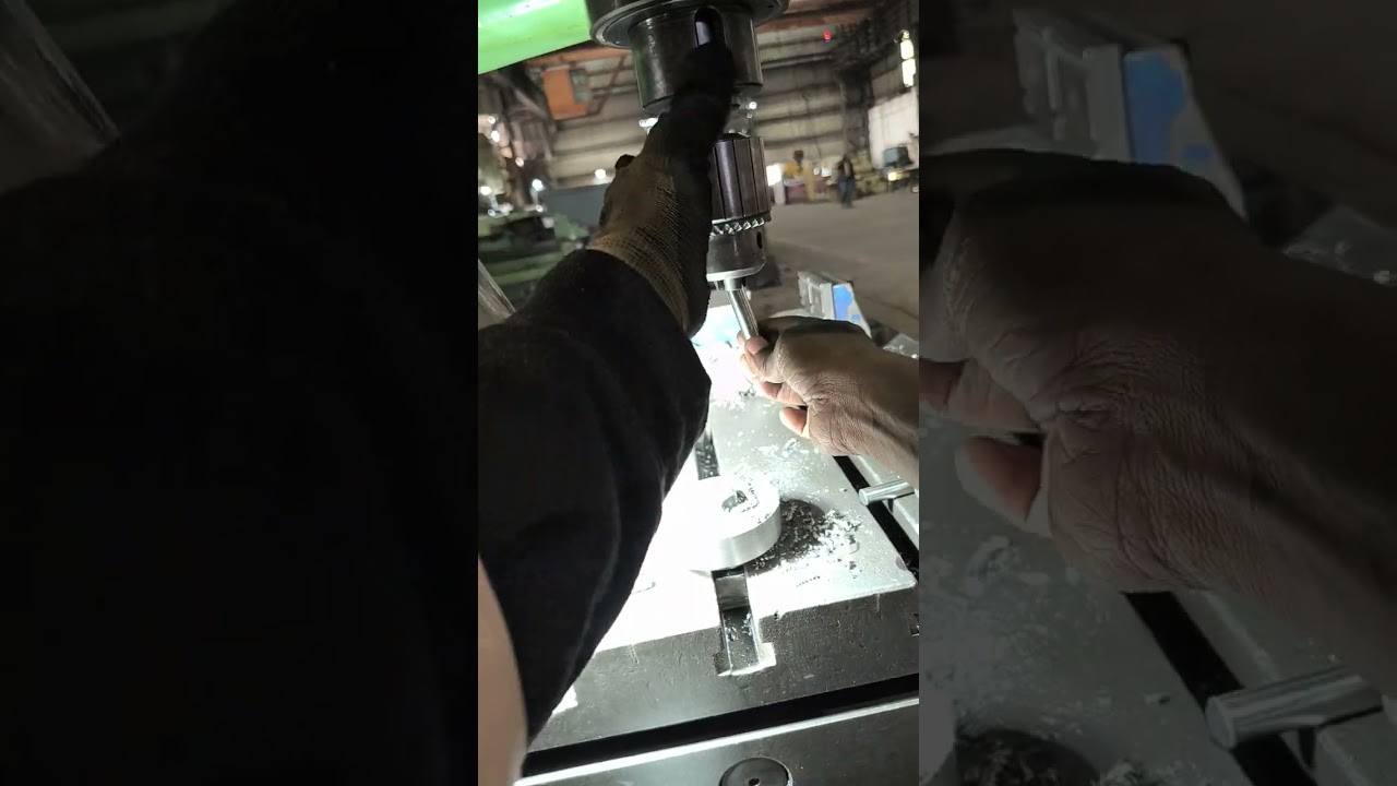 Coupling drilling tapping machining..👍🥰