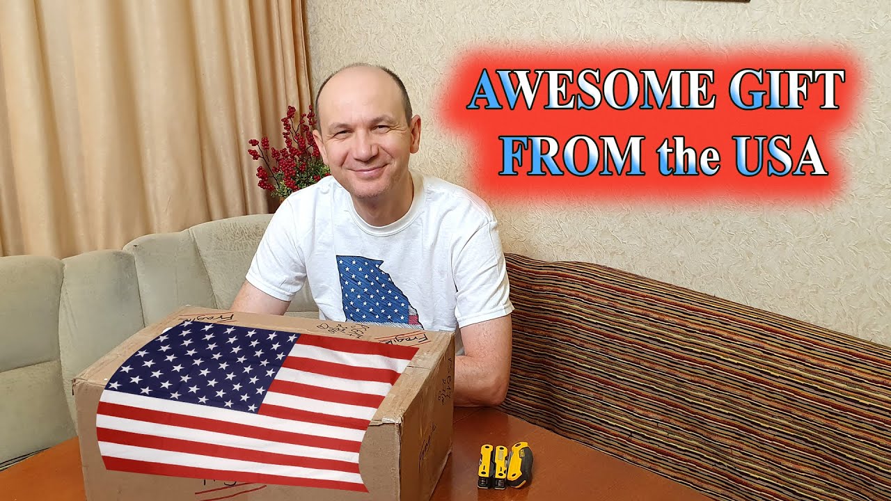 Open Huge Box with  Incredibly Touching Gift from the USA / Different Russia 2021