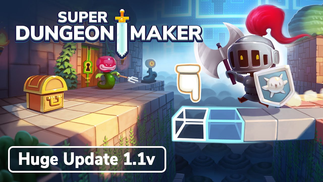 Super Dungeon Maker - Huge Update 1.1v Trailer [Nintendo Switch & Steam] | creative switch game