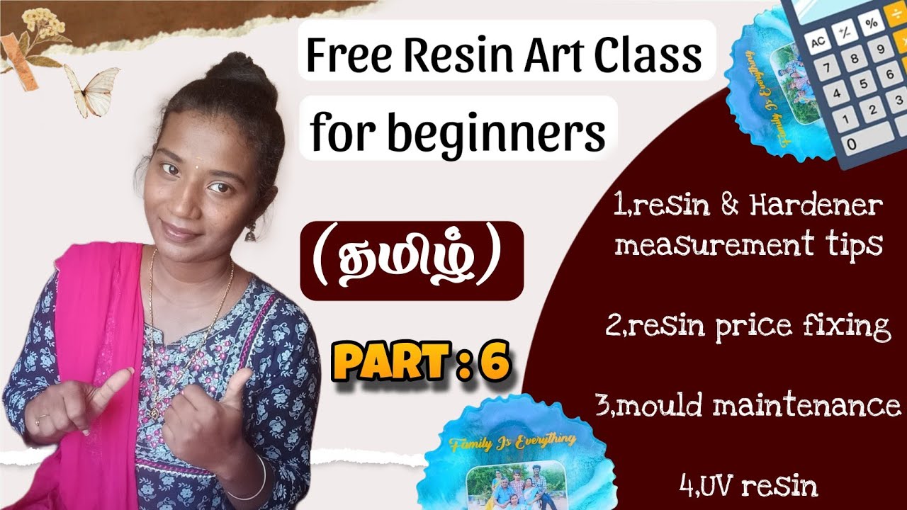 இலவச resin art class : part 6 | resin art for beginners | how to fix price for resin gift