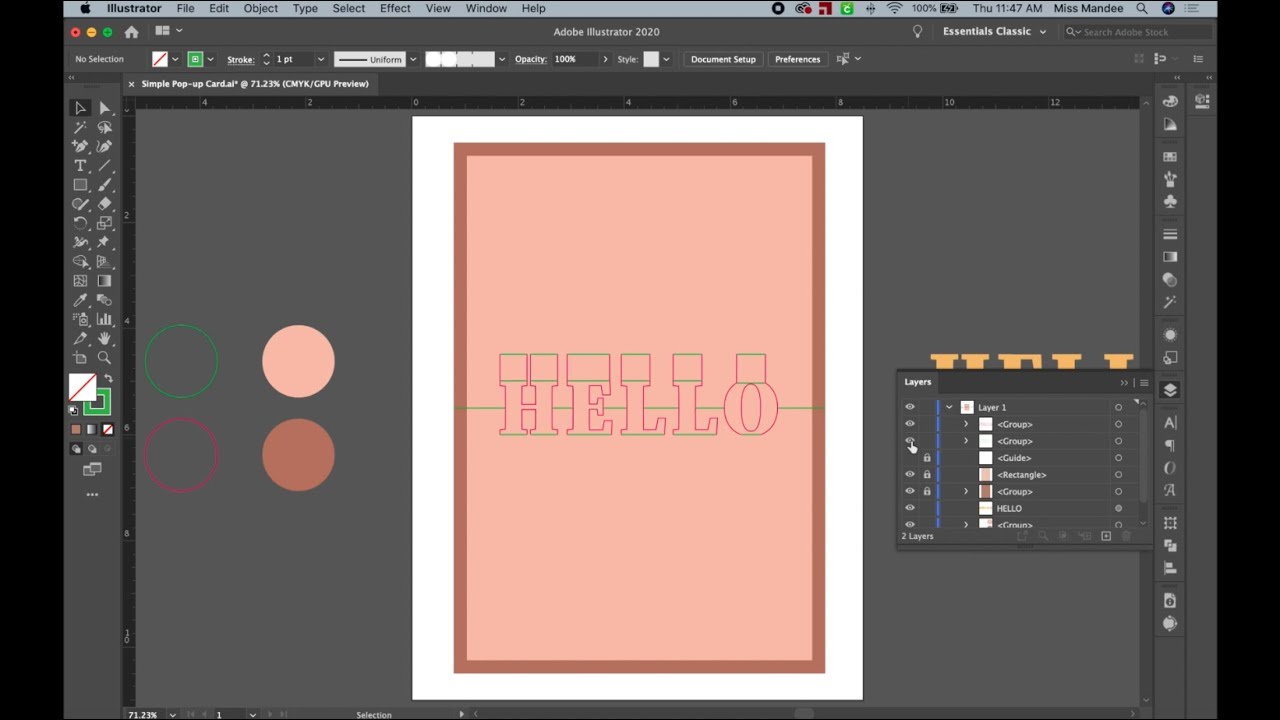 How to Design a Simple Pop Up Card | Adobe Illustrator Tutorial