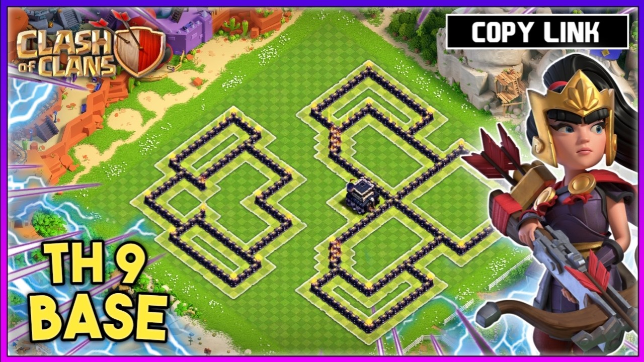 TH9 FARMING BASE LINK | TOWN HALL 9 DEFENSE BASE 2026 | COC TH 9 BASE@ClashOfClans