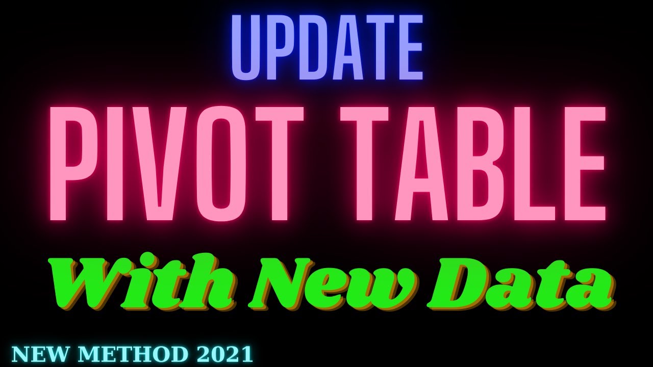 Upload Data in Existing Pivot Table
