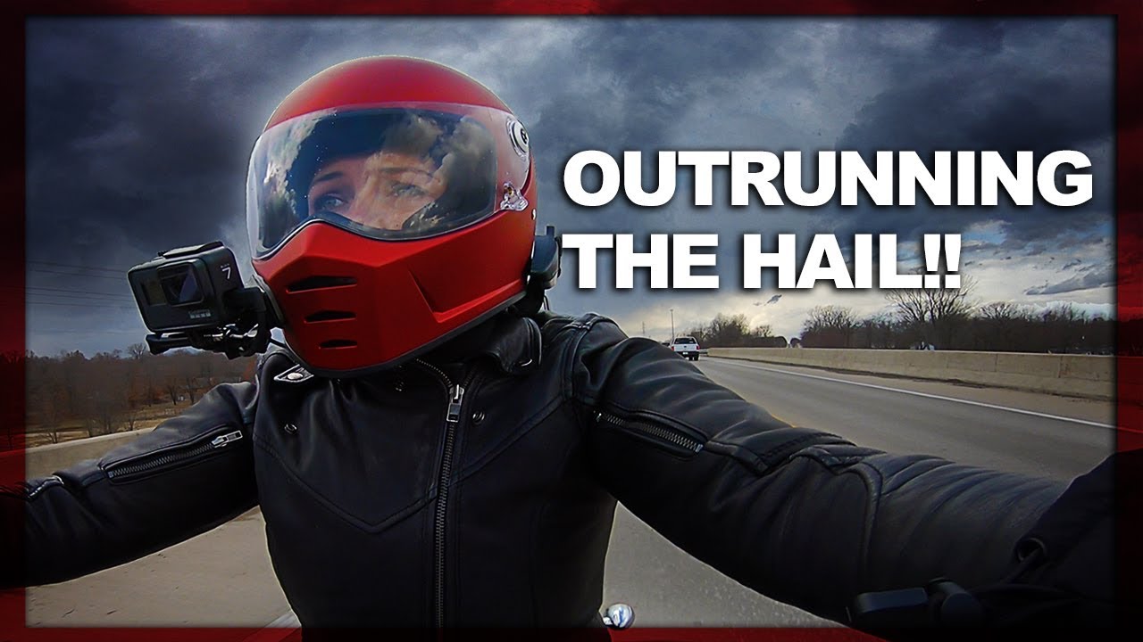 HARLEY OUTRUNS HAILSTORM