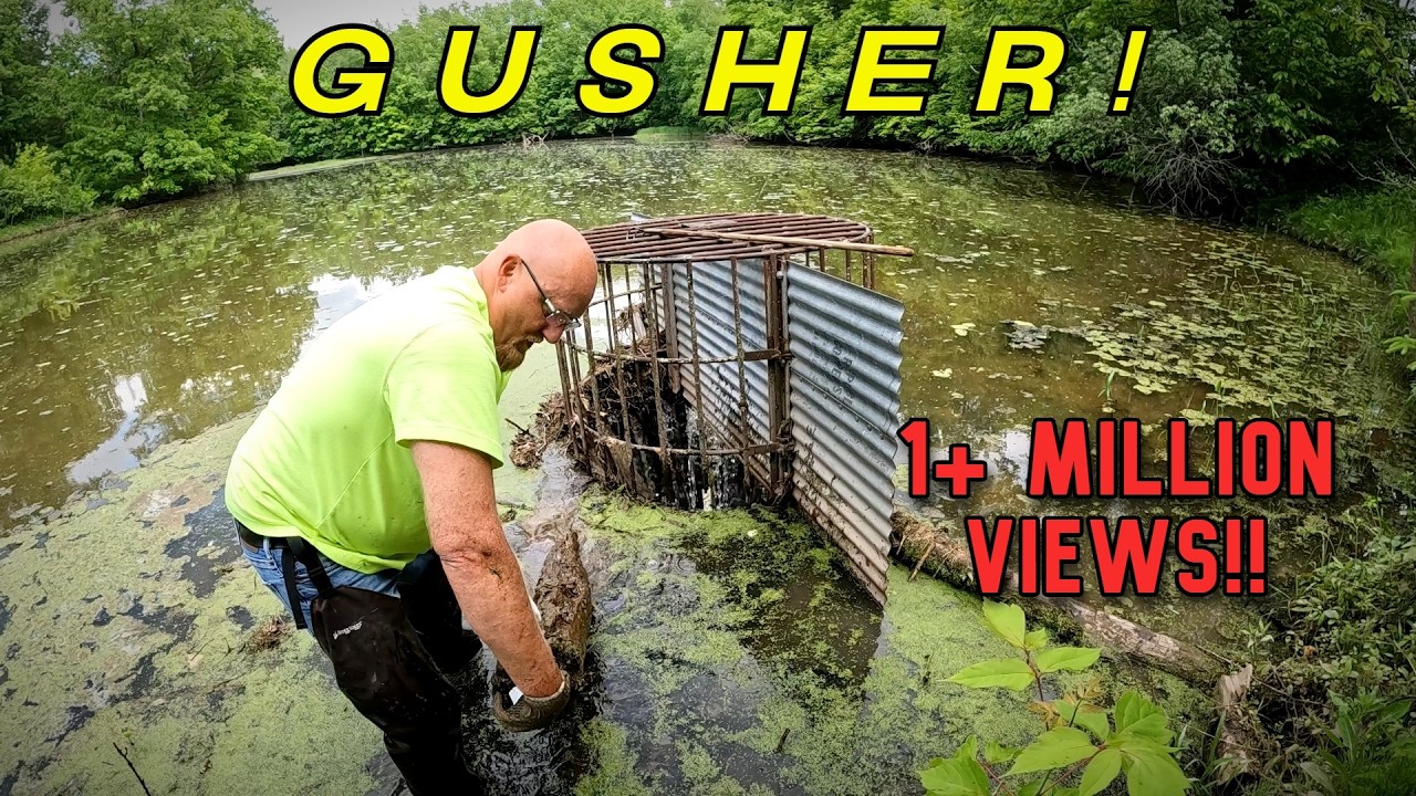 Underwater MONSTER Blocking This Lake Drain!  Full Release of Water.  #unclog #satisfying
