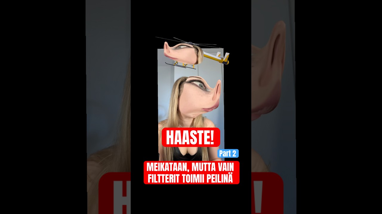Miten onnistuin ja haluutteko lis&auml;&auml; meikki haasteita? 😂 #komedia #haaste #huumori