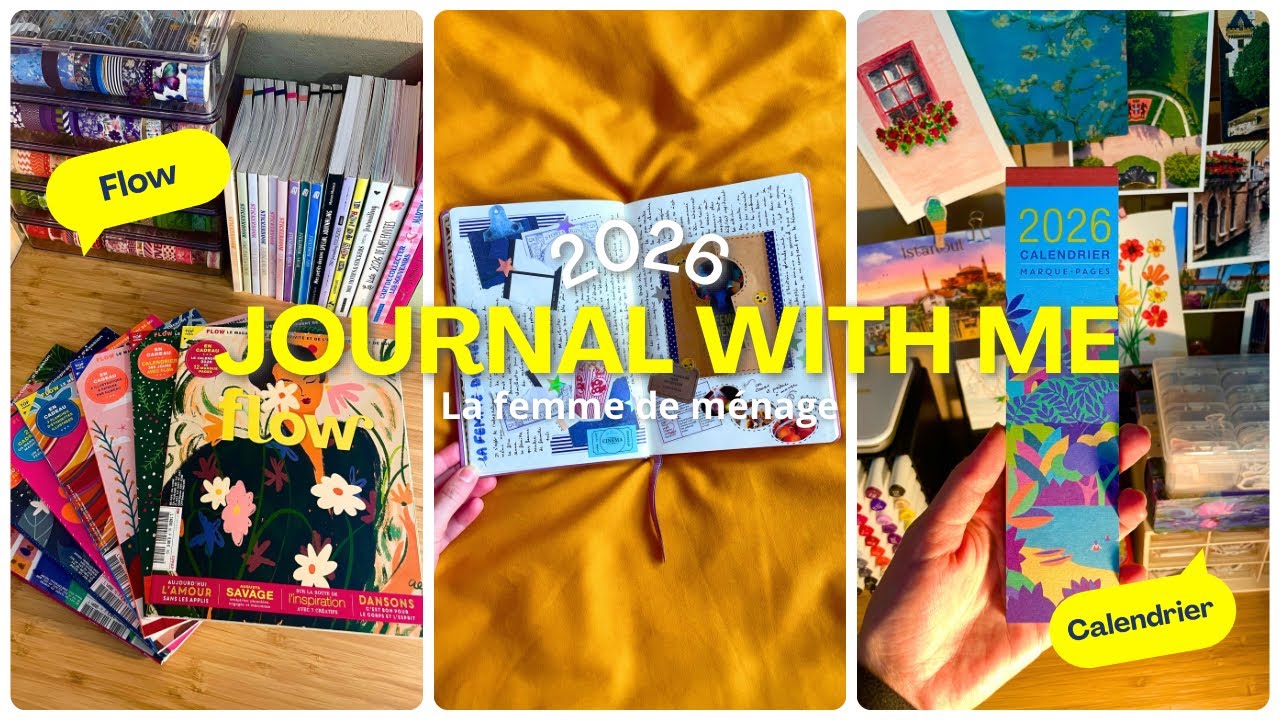 ⋆˚࿔ Journal with me : La femme de ménage, Flow magazine, Calendrier 2026… 