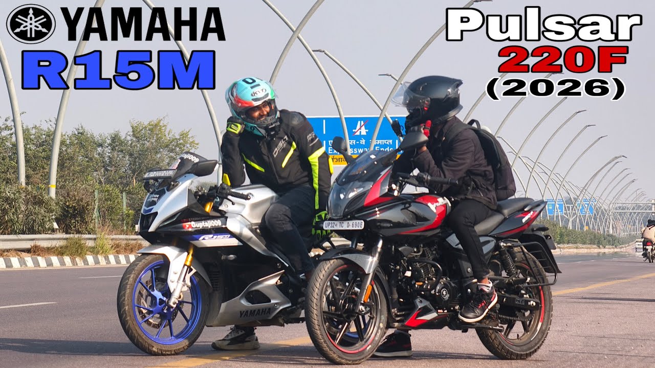 2026 Bajaj pulsar 220F vs Yamaha R15M || Drag Race || Unexpected Result 