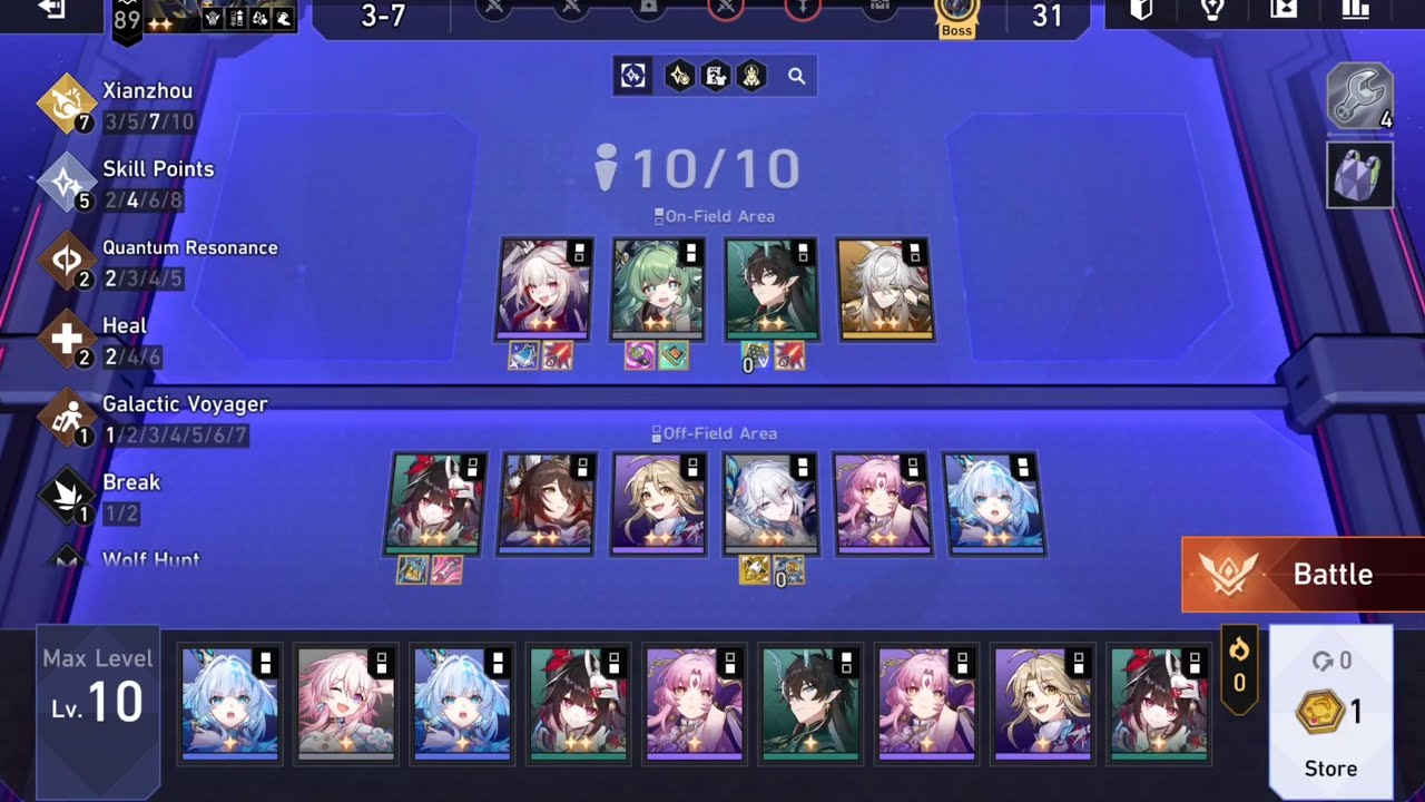 Honkai Star Rail 4.0 - Currency War - New 7 Xianzhou , 5 Skill Points