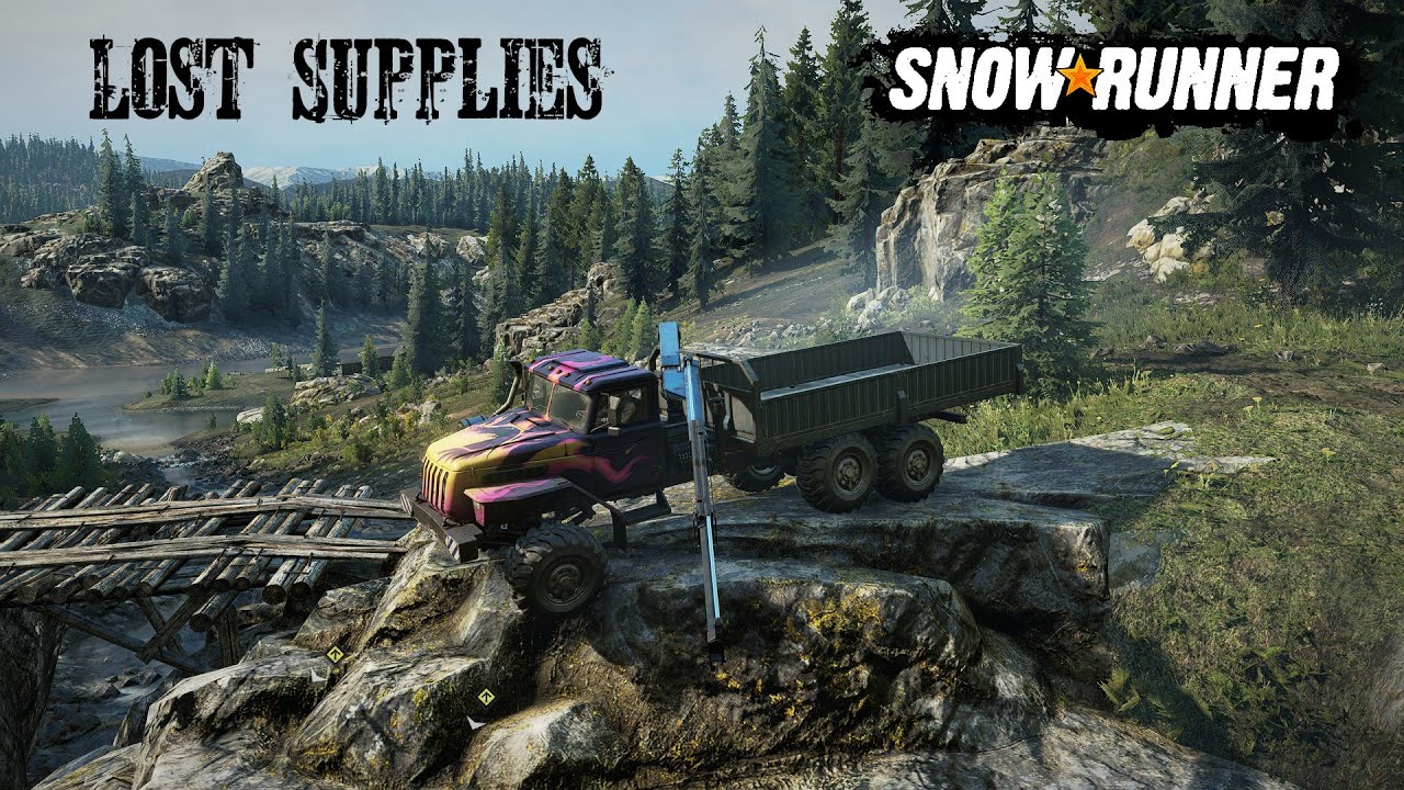 Lost Supplies Gets Sketchy Black Badger Lake Wisconsin USA Phase 3 Snowrunner Gameplay With Voron