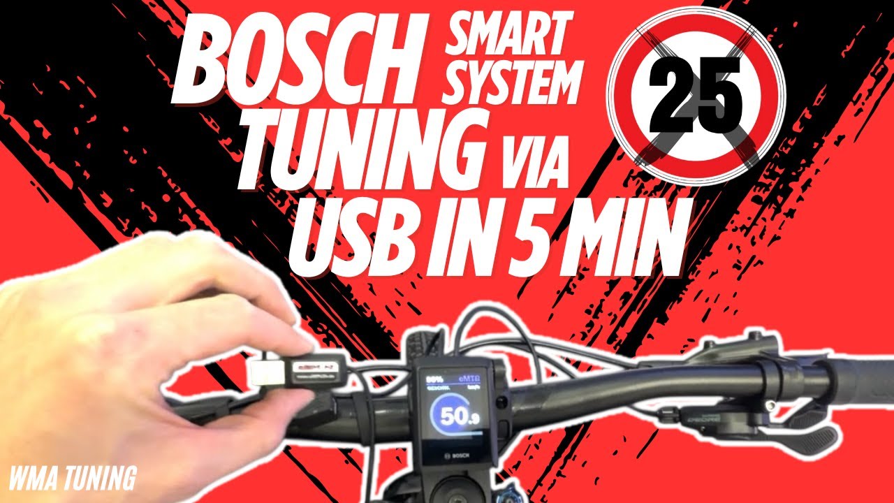 Bosch Smart System 45kmh E-Bike Tuning in 5 Min. per USB