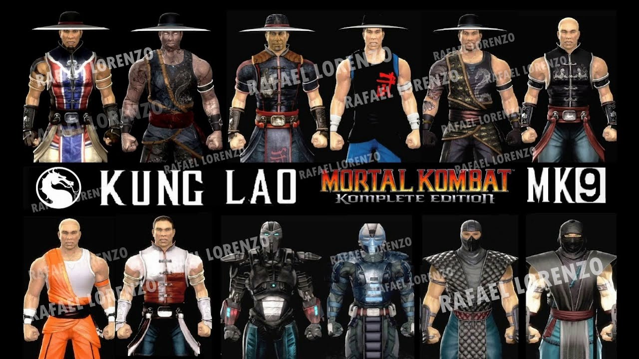 Mortal Kombat ALL KUNG LAO DLC MK Costume Skin PC Mod MK9 Komplete Edition MKKE update