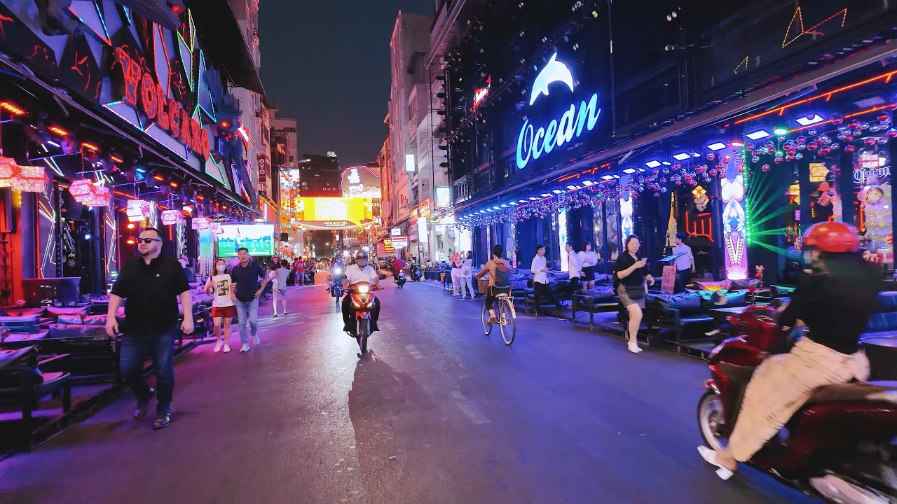 Night walk in Ho Chi Minh City, Vietnam