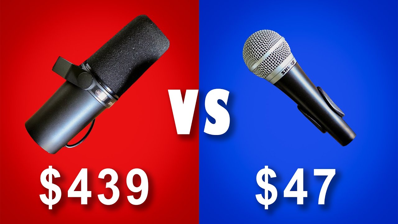$50 vs $400 Microphone Test – Shure SM7B vs Shure PGA48