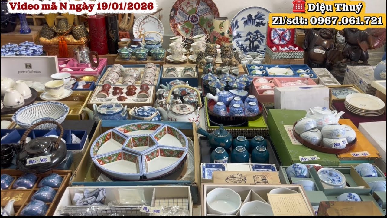 ☎️0967061721 em sale gốm Nhật, bộ trà, khay ngũ sắc, chén đĩa hàng hộp