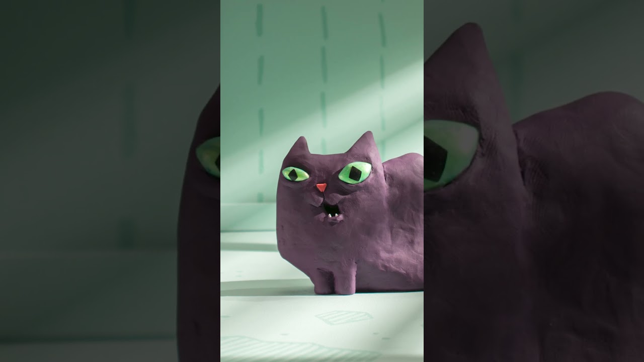 Eww! | Magical Cat | #shorts #cat #claymation #funny #animation #stopmotion #cute