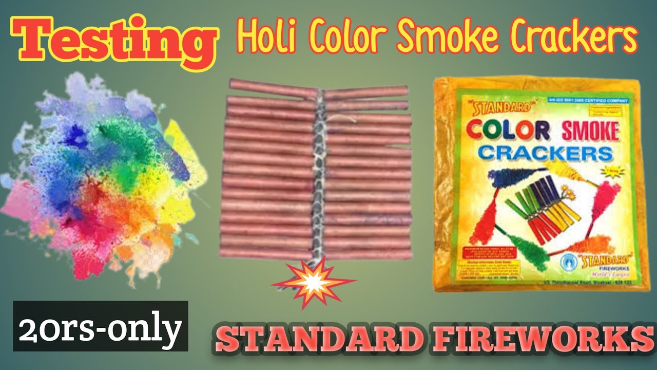 Different Types Of Colours Full Smoke Laar Testing | Holi Crackers 2023