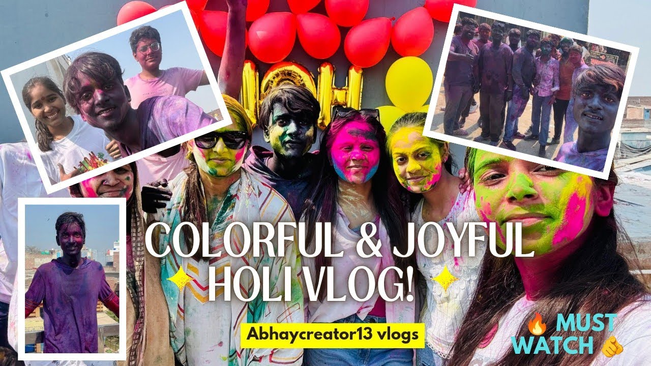 Holi haii Holii🌈😅✌️The colourful festival of holi🔥#trending #minivlog #holi#viralvideo #explorepage 