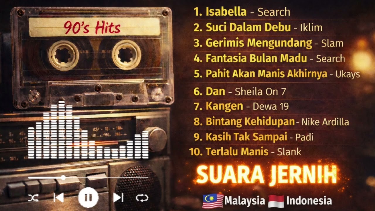 Lagu 90an Paling Enak Didengar 🎧 Nostalgia Indonesia–Malaysia | Suara Jernih