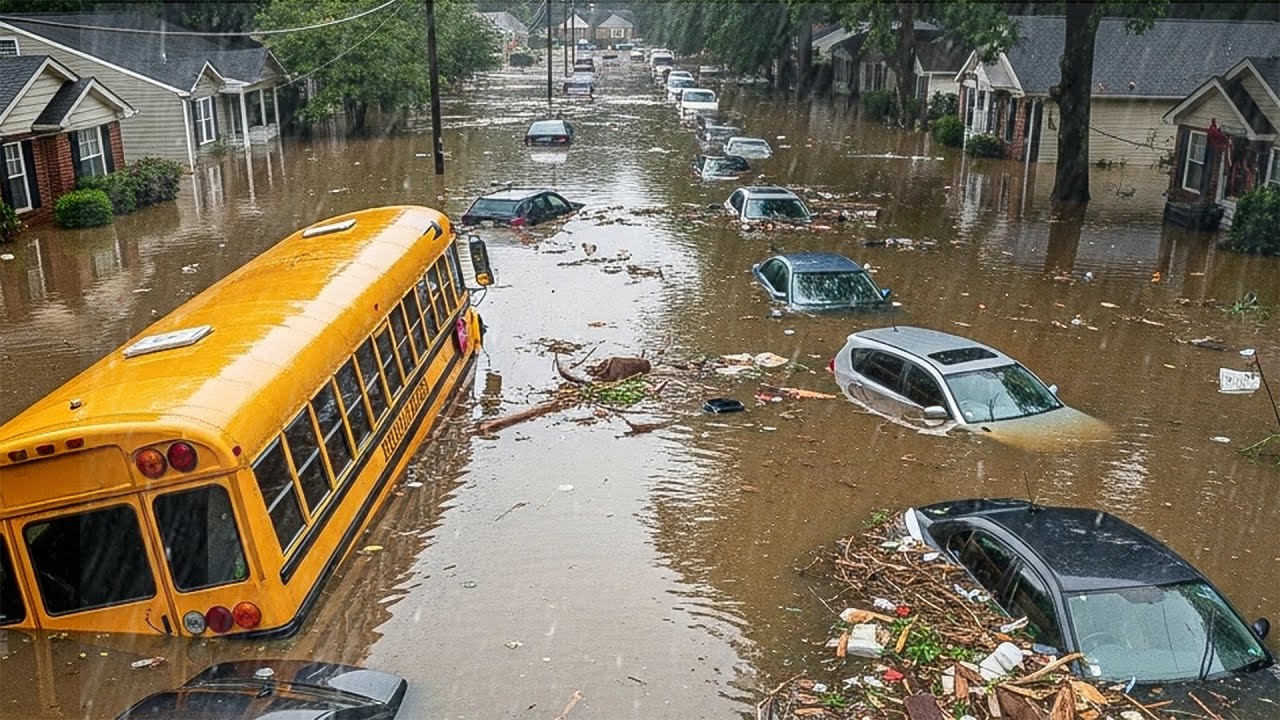 Massive Flooding Hits Atlanta Today! Cars Underwater Across Georgia