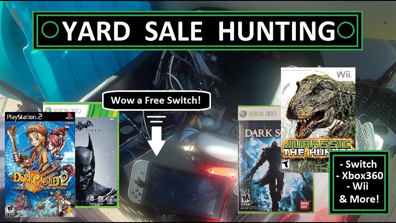 Yard Sale Hunting | Wow a Free Switch! Xbox360, Wii, & More!