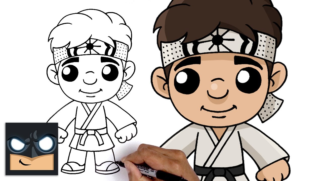 How To Draw Karate Kid | Daniel LaRusso
