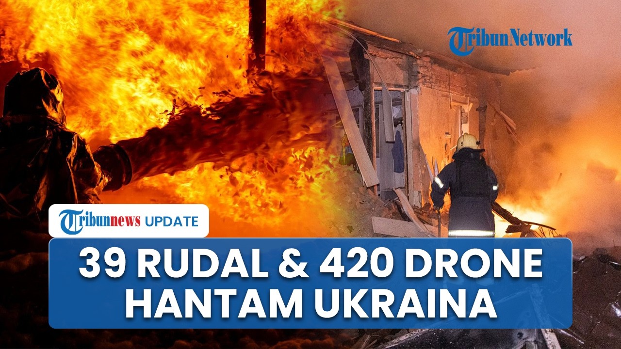 Rusia Tembakkan 39 Rudal dan 420 Drone ke Sejumlah Kota di Ukraina, 26 Orang Terluka