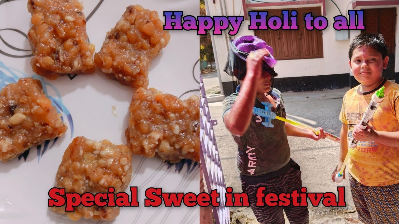 Yellow lentil Sweet ll Cholar dal sweet ll Sweet Recipe ll Sunny's Vlog #