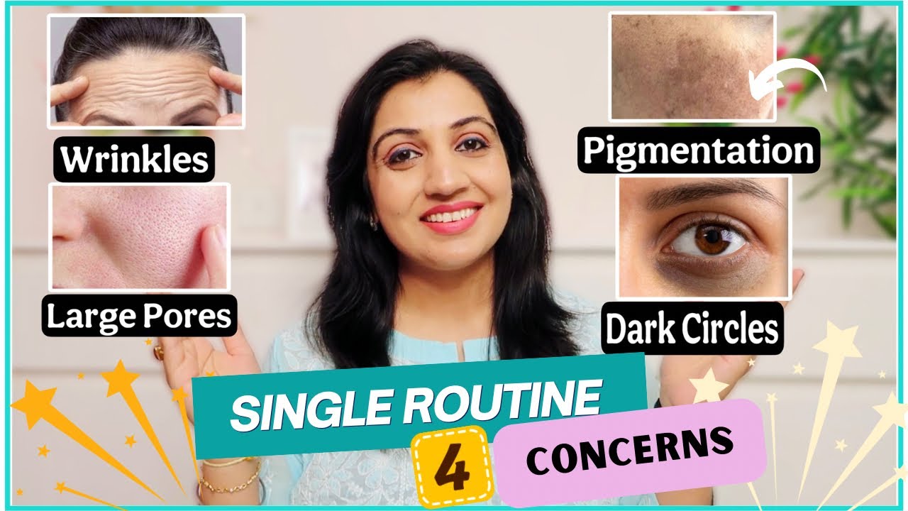 Simple Skincare Routine to Treat Wrinkles, Dark Circles, Pores & Pigmentation || Morning & Night