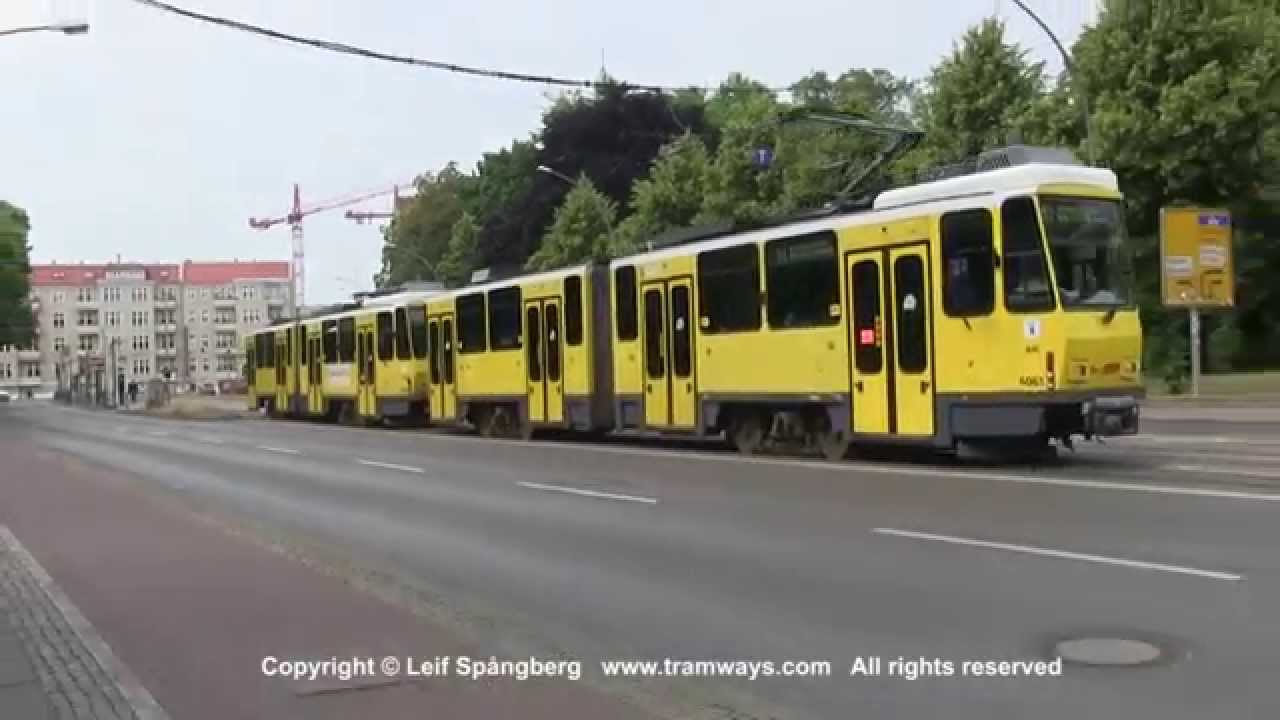 BVG Strassenbahn / Trams at Bahnhofstrasse / Lindenstrasse, Köpenick, Berlin, Germany