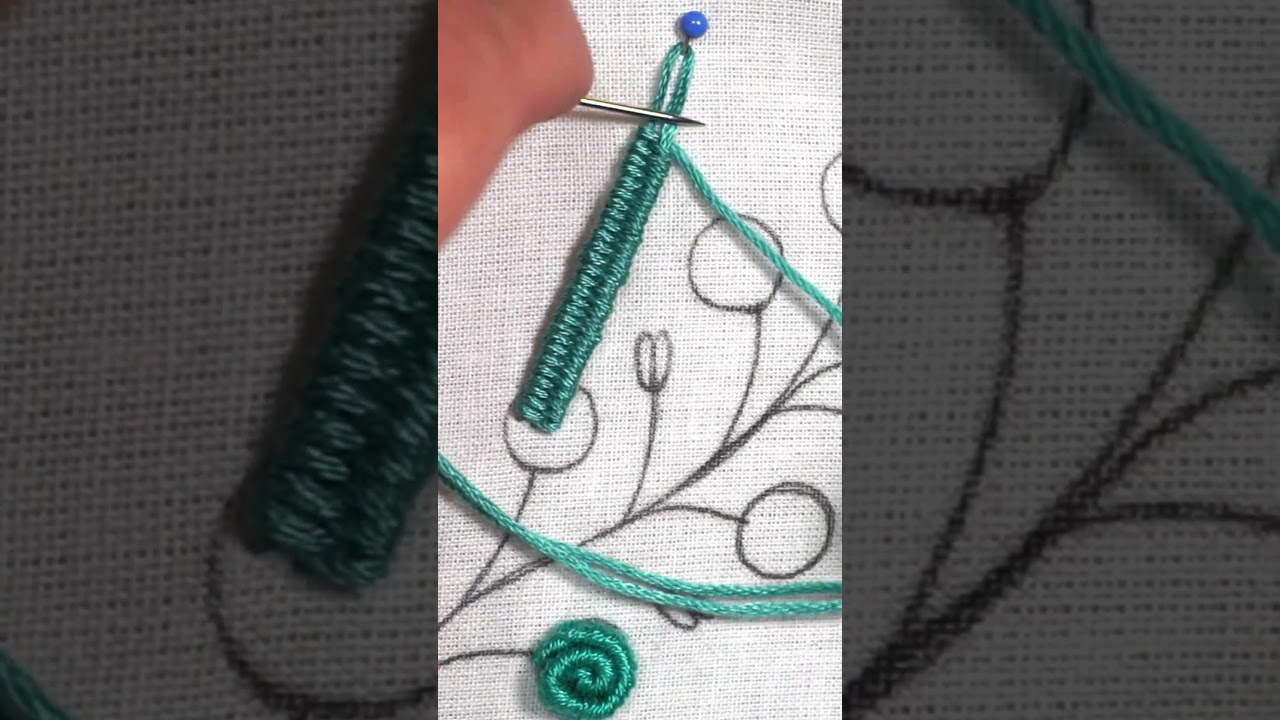 Easy Rolled Woven picot Stitch Roses #handembroidery #simplyembroider