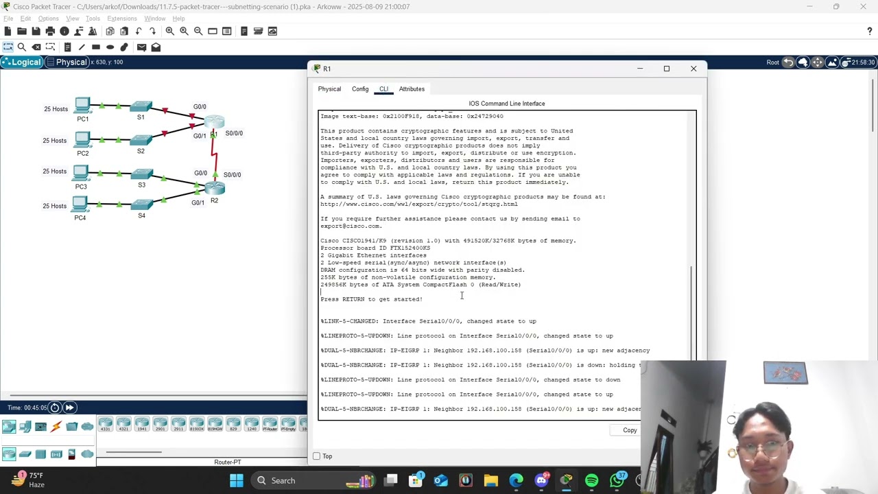 11.7.5 Packet Tracer - Subnetting Scenario