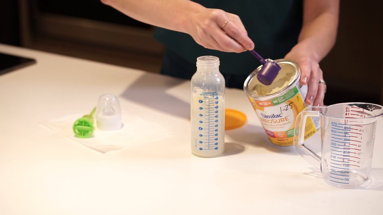 How to mix Neosure infant formula or Enfacare Infant formula to 24 calories per ounce