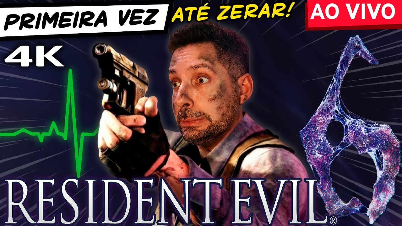 🔴 PRIMEIRA VEZ JOGANDO RESIDENT EVIL 6 (Leon até Zerar) Ao Vivo em 4K