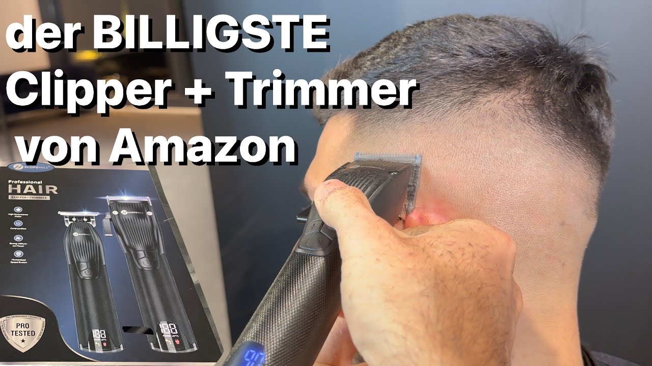 ich teste die BILLIGSTE Haarschneidemaschine von AMAZON ( CLIPPER + TRIMMER. Unboxing und Test!