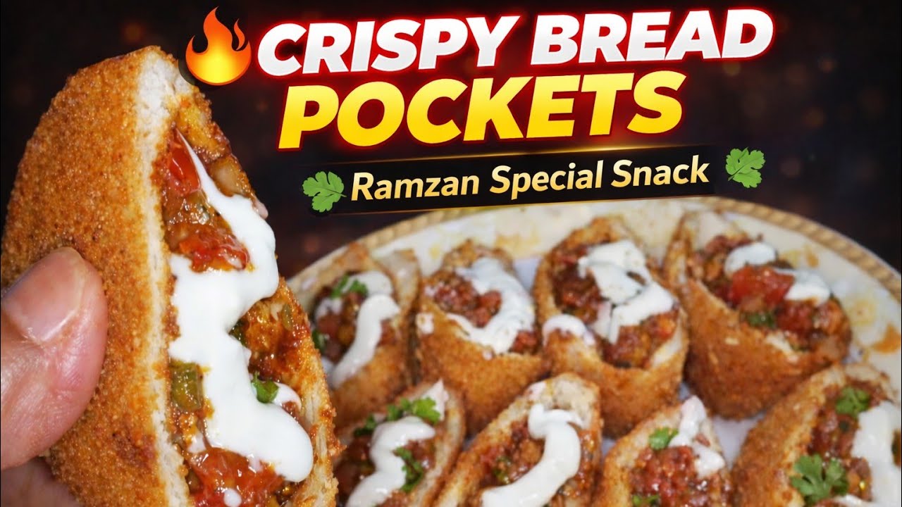Ramzan Special Crispy Bread Pocket | 5 Minute Iftar Snack 😍