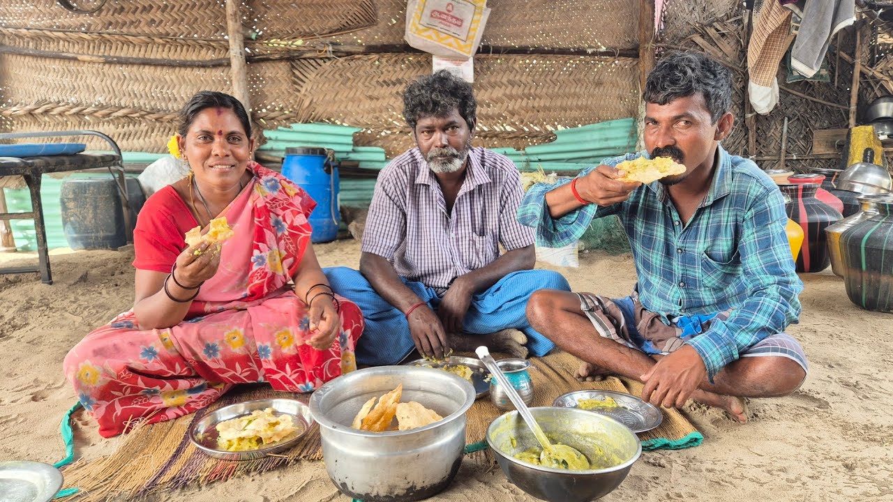 காலை சாப்பாடு பூரி உருளைக்கிழங்கு குருமா அருமையான ஒரு சாப்பாடு