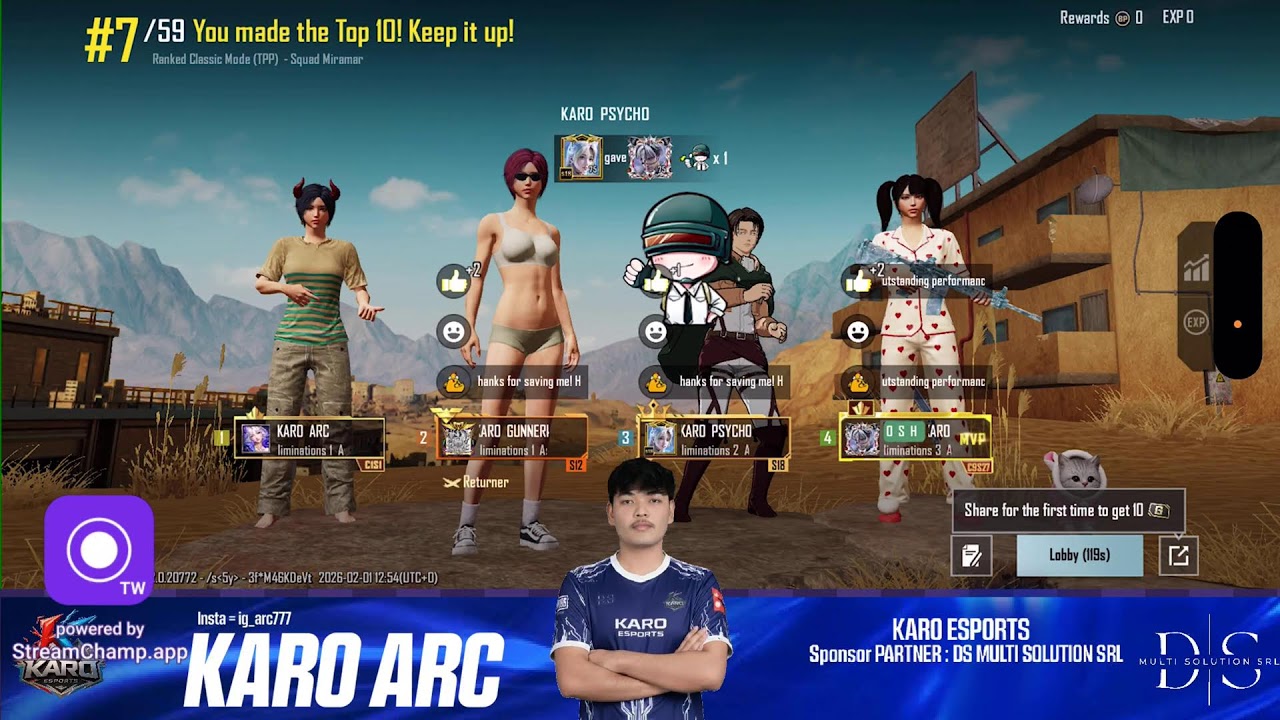 Tournament Live Team KARO