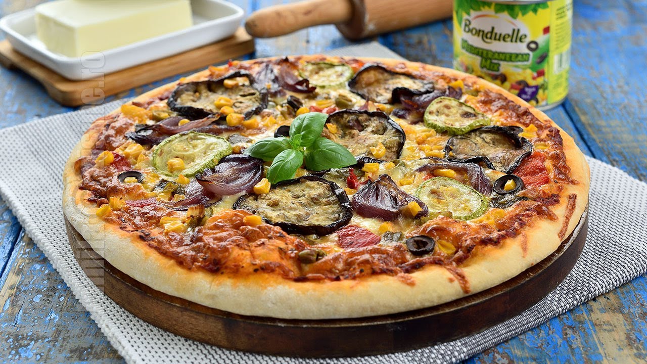 Pizza cu legume coapte / Pizza vegetariana foarte gustoasa (CC Eng Sub) | JamilaCuisine