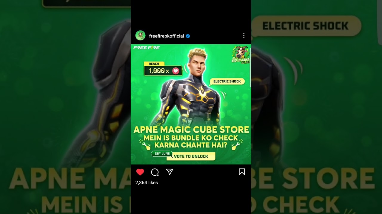 Electric Shock Bundle in Magic Cube | #shorts #freefireshorts