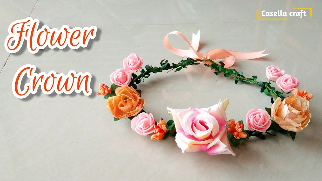 TUTORIAL MAHKOTA BUNGA UNTUK KARNAVAL || DIY FLOWER CROWN