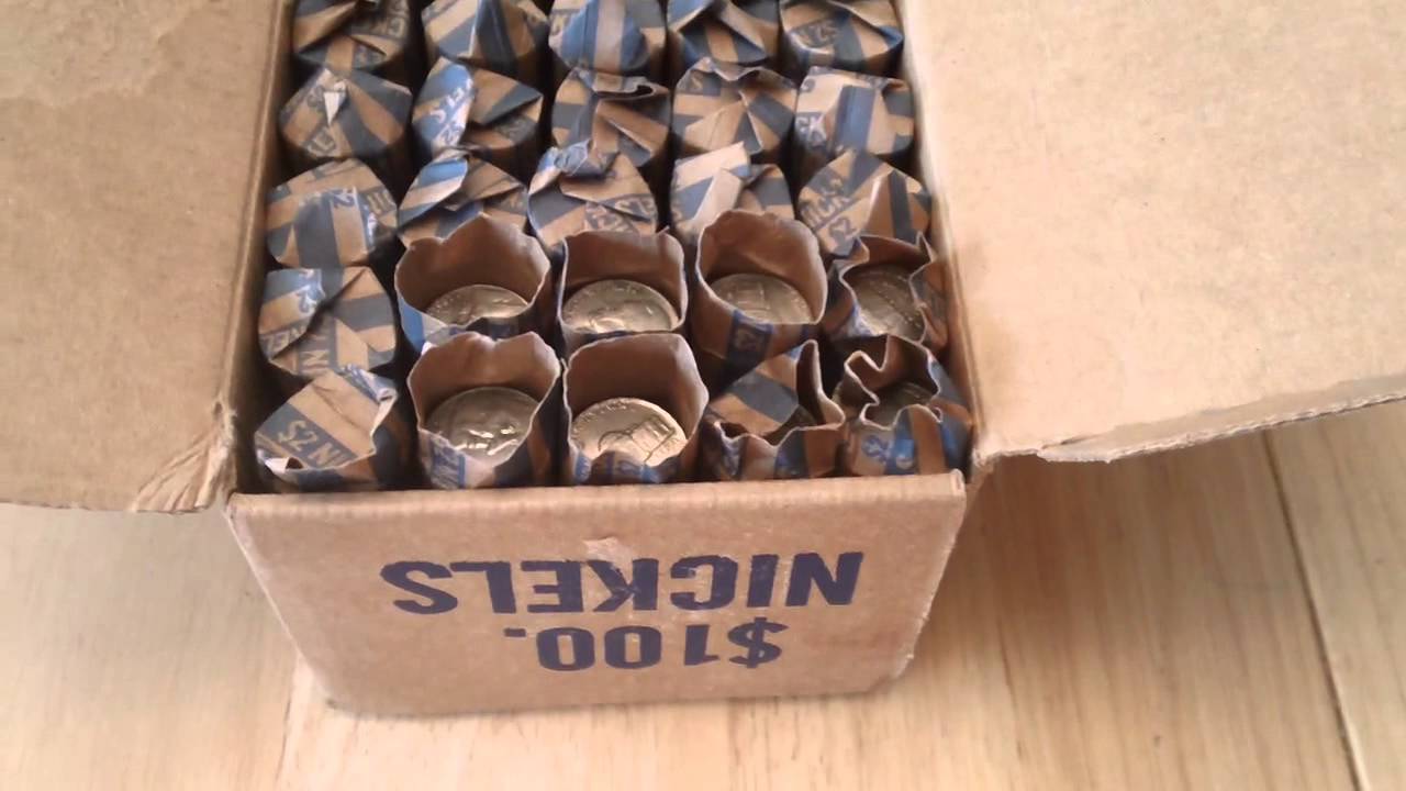 Treasure Hunting $100 Box of Customer Wrapped Nickel Rolls - Coin Roll Hunting