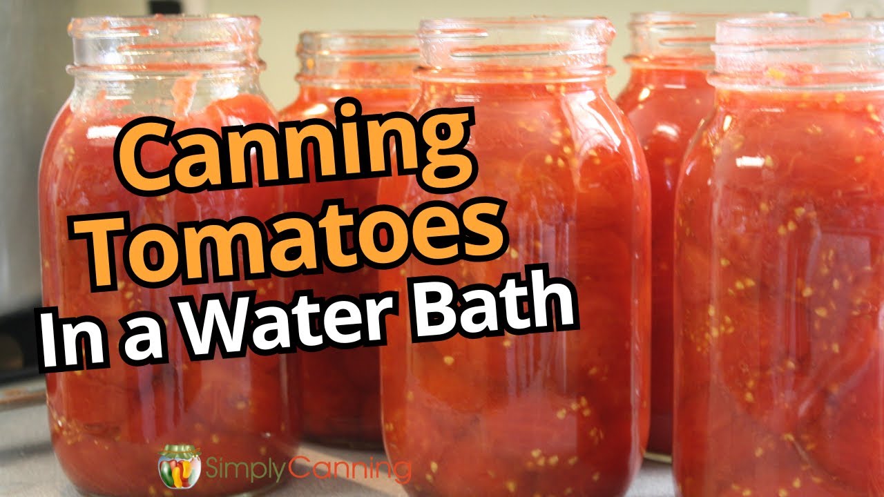 Canning Tomatoes in a Water Bath Canner.  Perfect tutorial for beginners.