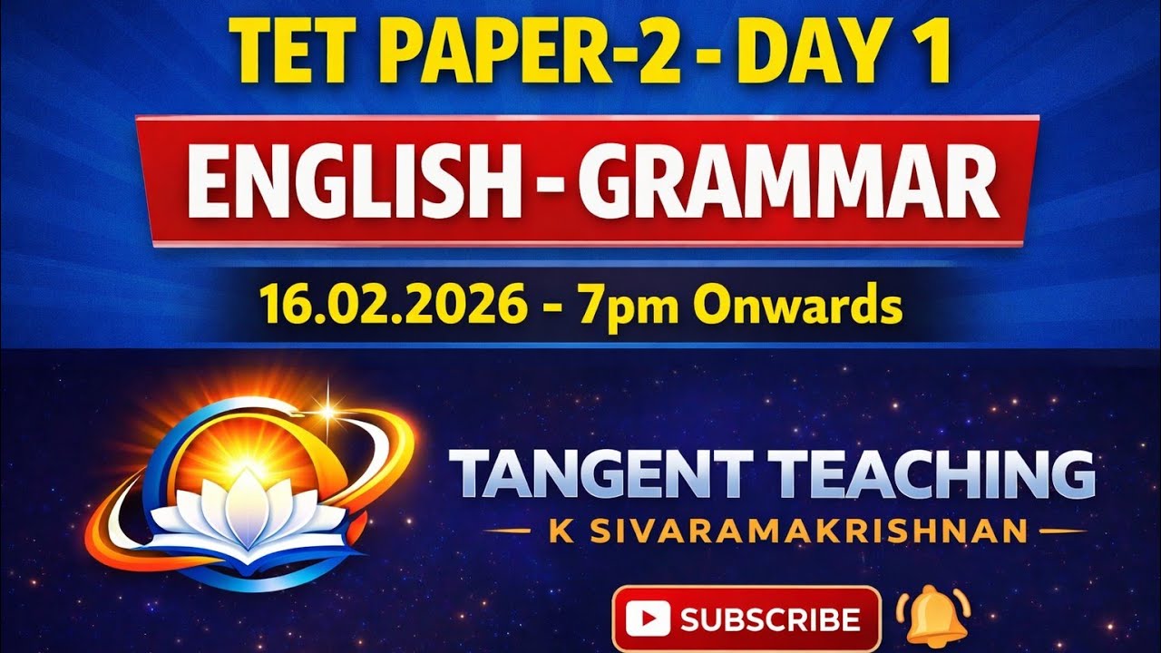 TET PAPER-2 |ENGLISH|GRAMMAR 
